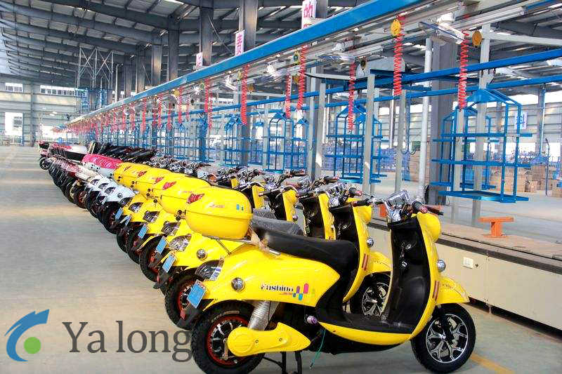Electric motorcycle assembly line
